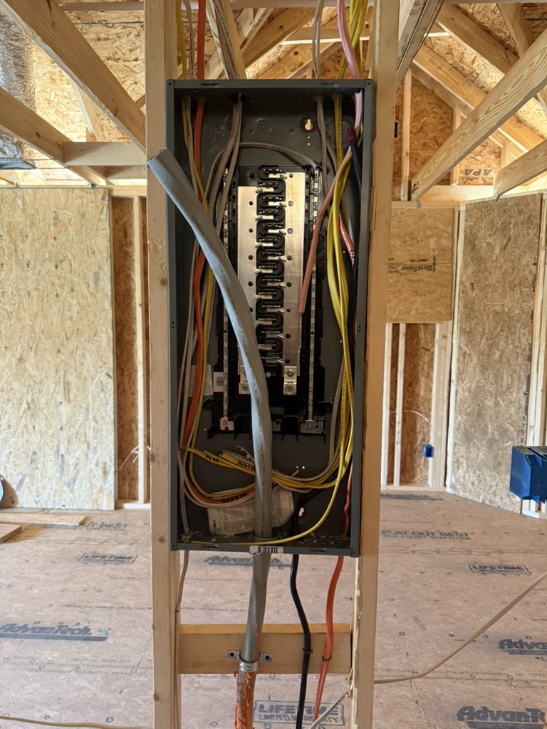 Electrical panel rough-in at the Macon-Bibb affordable housing project