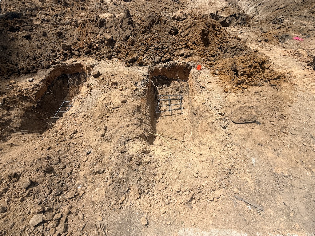 Foundation footing work for affordable housing construction in Macon-Bibb County